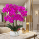 匠心綻放高檔輕奢大盆手感仿真蝴蝶蘭年宵花12頭新年擺件52厘米紫色20450