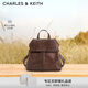 CHARLES&KEITH大容量復古通勤繩結雙肩背包生日新年禮物CK2-60671790