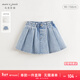 MARC&JANIE馬克珍妮女童甜酷百搭牛仔短裙 兒童百褶裙2025年春裝250203