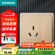 西門(mén)子（SIEMENS）開(kāi)關(guān)插座面板 三孔空調熱水器16A大功率墻壁86型 致典系列日曜金 16A三孔插座帶開(kāi)關(guān) （控制插座）