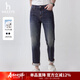 哈吉斯（HAZZYS）男裝 春秋款男褲子休閑長(cháng)褲經(jīng)典水洗牛仔褲男ATDZP0BAX89 深藏青色 DN 35 （180/84A）