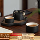 萬(wàn)仟堂旅行茶具 戶(hù)外泡茶茶具套裝陶瓷高檔帶包 龍行天下·快客杯黑鐵釉