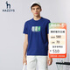 哈吉斯（HAZZYS）男裝 夏季款休閑運動(dòng)風(fēng)圓領(lǐng)短袖t恤ASTZE03BE79
