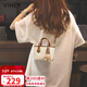 viney包包女包牛皮水桶包輕奢斜挎單肩手提包生日禮物高級感送女友老婆