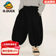 G.duck小黃鴨男女寶寶加絨燈籠褲2025秋冬季新款加厚休閑保暖洋氣哈倫褲 黑色【哈倫褲】 90 碼（建議身高80-90cm）