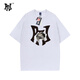 PNJ新款潮牌圓領(lǐng)短袖T恤寬松可愛(ài)貓咪時(shí)尚印花上衣圓領(lǐng)男女款上衣 白色 L