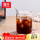 富光高硼硅玻璃杯花茶杯子單層果汁杯牛奶杯帶把帶刻度水杯男女