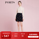 PORTS寶姿商場(chǎng)同款春季新品女裝半身裙印花短裙LD8S039PWB008 晚安藍 S (4)