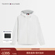 Tommy Hilfiger26春夏新款男裝美式復古戶(hù)外商務(wù)休閑運動(dòng)輕薄連帽夾克外套 白色YA8 XS （推薦：100-120斤）