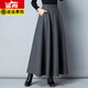 鯊尚【七折搶】【有口袋】秋冬毛呢中長(cháng)款百搭大擺裙半身裙廣場(chǎng)舞 灰色【86cm】長(cháng)裙 L 【115-125】體重