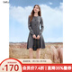 百圖betu女裝2025秋季新款連衣裙氣質(zhì)灰顯白簡(jiǎn)約顯瘦裙子女2509T98 灰色 S