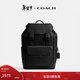 蔻馳（COACH）【禮物】男士LEAGUE翻蓋雙肩包大容量旅行男包 黑色