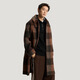 阿迪達斯（adidas）三葉草男子休閑絨面寬松風(fēng)衣外套格子大衣KU5613 KU5613 L