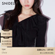 SNIDEL秋冬甜美荷葉邊薄紗V領(lǐng)內搭針織衫上衣SWNT245136 黑色 均碼 （F）