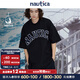 nautica white sail【明星同款】白帆×CityBoy日系中性全棉重磅圓領(lǐng)短袖T恤TW2214 黑色0TB（222） M