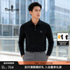 比音勒芬【科技棉】春秋款男士新年休閑通勤T恤親膚柔軟翻領(lǐng)長(cháng)袖POLO衫男 07黑色 L （105）