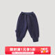 巴厘小豬兒童冬季保暖褲羊羔絨加厚男童長(cháng)褲寶寶休閑褲運動(dòng)褲女童加絨褲子 藏青 100