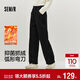 森馬（Semir）休閑褲女冬季發(fā)熱抑菌抓絨寬松彎刀褲2025潮酷香蕉褲109725127008