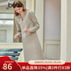 百圖betu女裝秋季新款連衣裙連帽針織高級感復古中長(cháng)裙女2309T90 燕麥色 M