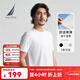 諾帝卡（NAUTICA）男裝25春夏新款滌彈雙面布速干圓領(lǐng)短袖T恤男TE5102 白色1BW M