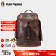 暇步士（Hush Puppies）真皮雙肩包男士復古休閑背包14英寸大容量電腦包輕便隨身旅行包包 【明星同款】HA-1311063W-5020