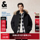杰克·瓊斯（JACK&JONES）男裝25年冬季新款中長(cháng)款羽絨服男防潑水嚴寒大毛領(lǐng)連帽羽絨服外套 E43純黑色 第一批 L （180）偏大,建議拍小一碼