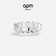 APM Monaco白色Up and Down戒指女款女士戒指男款 情侶對戒送女友新年禮物 白色（咨詢(xún)客服下單享50元E卡） 52碼