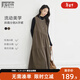 對白復古背心裙無(wú)袖連衣裙女2025冬季新款設計感分割寬松疊穿長(cháng)裙 卡其駝 L