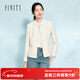 菲妮迪（FINITY）【新春】小香風(fēng)短外套2025年春季新款溫柔氣質(zhì)百搭上衣女 米白色 S
