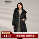 波司登（BOSIDENG）【斷碼清倉】羽絨服鵝絨女款長(cháng)款新國標90絨商場(chǎng)同款寬松冬厚外套 黑色8056 S 160/84A