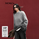 MO&Co.毛衣含馬海毛漸變一體定織設計感慵懶風(fēng)軟糯針織衫摩安珂 深花灰色 M 165