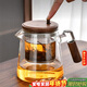 PAKCHOICE泡茶壺茶水分離飄逸杯全玻璃內膽一鍵過(guò)濾沖茶辦公室個(gè)人綠茶器具