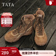 他她（TATA）加絨拳擊靴2025新款休閑運動(dòng)阿甘鞋女鞋時(shí)尚短靴子GPD03DD5 啡色 39