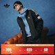 adidas經(jīng)典復古三條紋雙拉鏈寬松夾克外套男女秋季阿迪達斯三葉草 黑色   L