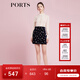 PORTS寶姿商場(chǎng)同款春季新品女裝半身裙印花短裙LD8S039PWB008 晚安藍 S (4)