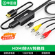 畢亞茲 HDMI轉AV轉換線(xiàn) 高清網(wǎng)絡(luò )機頂盒電腦PS4連接老式電視機頂盒轉RCA接電視投影儀連接線(xiàn) 黑色1米