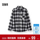 森馬（Semir）[商場(chǎng)同款]長(cháng)袖襯衫男純棉法蘭絨格子外套2025秋冬101525105106