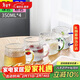 唯銘諾（WEIMINGNUO）錘紋玻璃杯家用泡茶杯耐熱加厚喝水杯帶把啤酒杯子套裝 四色350ML