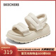 斯凱奇（Skechers）涼鞋女士秋季厚底百搭運動(dòng)涼拖鞋女鞋外穿軟底可頌鞋120043