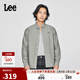 Lee25秋冬新品標準版翻領(lǐng)小Logo徽標男長(cháng)袖襯衫 灰色  2XL 