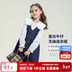 左西女童連衣裙秋裝春秋2026新款兒童牛仔裙女孩背帶裙子 牛仔色 140