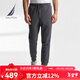 諾帝卡（NAUTICA）【商場(chǎng)同款】春夏新款華夫格絨感束腿褲運動(dòng)衛褲男KO4407 深碳灰01C M
