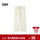 森馬（Semir）休閑褲女冬季抓絨分割松緊腰寬松長(cháng)褲顯腿長(cháng)風(fēng)闊腿褲101724127011