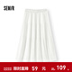 森馬（Semir）半身裙女松緊腰蛋糕裙百搭2025新款夏季肌理雪紡長(cháng)裙垂感優(yōu)雅 本白10101 L