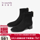 萊爾斯丹2025秋冬新款歐美時(shí)尚西部瘦瘦短筒靴子女鞋48502 黑色BKF 38