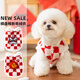 嬉皮狗（hipidog）小狗狗衣服棋盤(pán)格新年款加厚絨衣泰迪貴賓小型幼犬秋冬季寵物服裝 德羅紅醒獅 L （建議體重8-11斤）