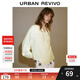 UR2025秋季新款女裝法式氣質(zhì)系帶長(cháng)袖罩衫襯衫UWM250058 米黃 (面料微透) S (XS-S)