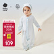 babycare寶寶連體衣純棉新生兒長(cháng)袖爬服哈衣滿(mǎn)月嬰兒衣服 星月藍  80cm