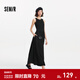森馬連衣裙女高腰拼接背心裙百搭2025夏新款優(yōu)雅圓領(lǐng)長(cháng)裙通勤chic 黑色90001 XL