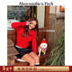 Abercrombie & Fitch美式紅色多色修身LOGO長(cháng)袖針織開(kāi)衫毛衣25秋冬女裝150-5472 紅色 XS (160/84A)